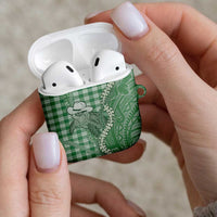 Green Hawaii Palaka Cowboy Turtle AirPods Case Hawaiian Paniolo Puakenikeni Maile Lei - Polynesian Pride