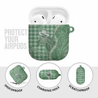Green Hawaii Palaka Cowboy Turtle AirPods Case Hawaiian Paniolo Puakenikeni Maile Lei - Polynesian Pride