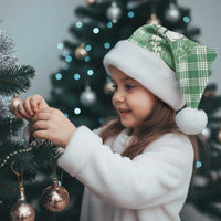 Green Hawaii Palaka Cowboy Turtle Christmas Santa Hat Hawaiian Paniolo Puakenikeni Maile Lei - Polynesian Pride