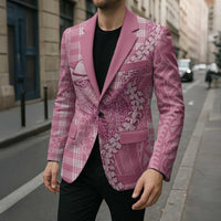 Pink Hawaii Palaka Cowboy Turtle Blazer Hawaiian Paniolo Puakenikeni Maile Lei - Polynesian Pride