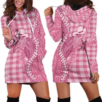 Pink Hawaii Palaka Cowboy Turtle Hoodie Dress Hawaiian Paniolo Puakenikeni Maile Lei - Polynesian Pride