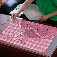 Pink Hawaii Palaka Cowboy Turtle Puzzle Hawaiian Paniolo Puakenikeni Maile Lei - Polynesian Pride