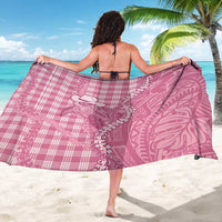 Pink Hawaii Palaka Cowboy Turtle Sarong Hawaiian Paniolo Puakenikeni Maile Lei - Polynesian Pride