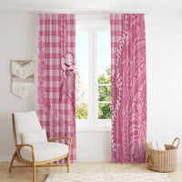 Pink Hawaii Palaka Cowboy Turtle Window Curtain Hawaiian Paniolo Puakenikeni Maile Lei - Polynesian Pride