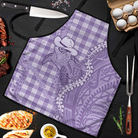 Purple Hawaii Palaka Cowboy Turtle Apron Hawaiian Paniolo Puakenikeni Maile Lei - Polynesian Pride