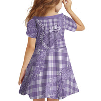 Purple Hawaii Palaka Cowboy Turtle Family Matching Off Shoulder Maxi Dress and Hawaiian Shirt Hawaiian Paniolo Puakenikeni Maile Lei - Polynesian Pride