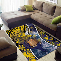 Tokelau Area Rug National Badge Waves Style