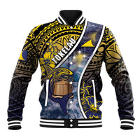 Personalised Tokelau Baseball Jacket National Badge Waves Style