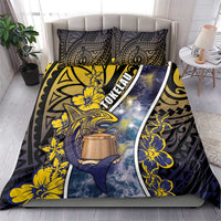 Tokelau Bedding Set National Badge Waves Style