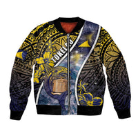 Personalised Tokelau Bomber Jacket National Badge Waves Style