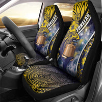 Tokelau Car Seat Cover National Badge Waves Style