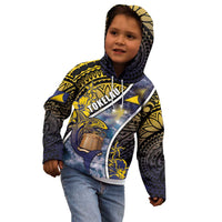 Personalised Tokelau Kid Hoodie National Badge Waves Style