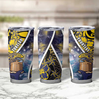 Personalised Tokelau Tumbler Cup National Badge Waves Style DT05 - Polynesian Pride
