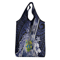 Pitcairn Islands Grocery Bag Coat Of Arms Waves Style