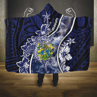 Pitcairn Islands Hooded Blanket Coat Of Arms Waves Style