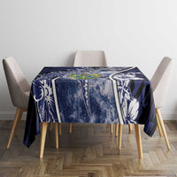 Pitcairn Islands Tablecloth Coat Of Arms Waves Style