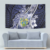 Pitcairn Islands Tapestry Coat Of Arms Waves Style