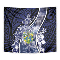 Pitcairn Islands Tapestry Coat Of Arms Waves Style