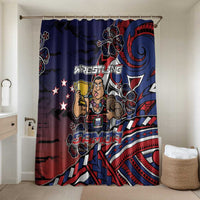 Samoa Wrestling Bathroom Set Polynesian Warrior Funny Style - Polynesian Pride