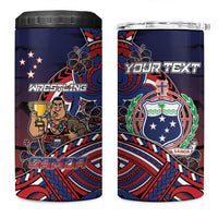 Personalised Samoa Wrestling 4 in 1 Can Cooler Tumbler Polynesian Warrior Funny Style - Polynesian Pride