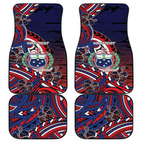 Personalised Samoa Wrestling Car Mats Polynesian Warrior Funny Style - Polynesian Pride