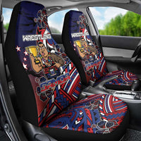 Samoa Wrestling Car Seat Cover Polynesian Warrior Funny Style - Polynesian Pride
