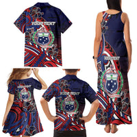 Personalised Samoa Wrestling Family Matching Tank Maxi Dress and Hawaiian Shirt Polynesian Warrior Funny Style - Polynesian Pride