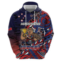Personalised Samoa Wrestling Hoodie Polynesian Warrior Funny Style - Polynesian Pride