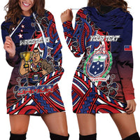 Personalised Samoa Wrestling Hoodie Dress Polynesian Warrior Funny Style - Polynesian Pride