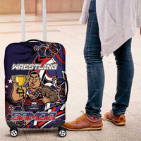 Samoa Wrestling Luggage Cover Polynesian Warrior Funny Style - Polynesian Pride