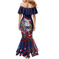 Personalised Samoa Wrestling Mermaid Dress Polynesian Warrior Funny Style - Polynesian Pride