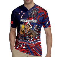 Personalised Samoa Wrestling Rugby Jersey Polynesian Warrior Funny Style - Polynesian Pride