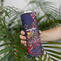 Personalised Samoa Wrestling Skinny Tumbler Polynesian Warrior Funny Style - Polynesian Pride