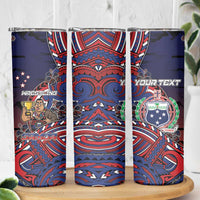 Personalised Samoa Wrestling Skinny Tumbler Polynesian Warrior Funny Style - Polynesian Pride