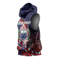 Personalised Samoa Wrestling Sleeveless Hoodie Polynesian Warrior Funny Style - Polynesian Pride