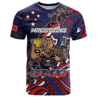 Personalised Samoa Wrestling T Shirt Polynesian Warrior Funny Style - Polynesian Pride