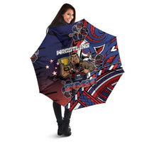 Samoa Wrestling Umbrella Polynesian Warrior Funny Style - Polynesian Pride