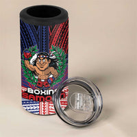Personalised Samoa Boxing 4 in 1 Can Cooler Tumbler Samoan Boxer Funny Style - Polynesian Pride