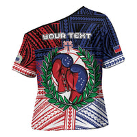 Personalised Samoa Boxing Cross Shoulder Shirt Samoan Boxer Funny Style - Polynesian Pride