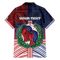 Personalised Samoa Boxing Family Matching Off The Shoulder Long Sleeve Dress and Hawaiian Shirt Samoan Boxer Funny Style DT05 - Polynesian Pride