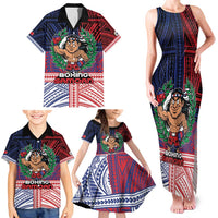 Personalised Samoa Boxing Family Matching Tank Maxi Dress and Hawaiian Shirt Samoan Boxer Funny Style - Polynesian Pride