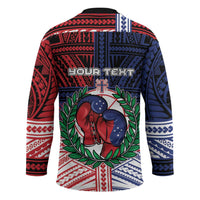 Personalised Samoa Boxing Hockey Jersey Samoan Boxer Funny Style - Polynesian Pride