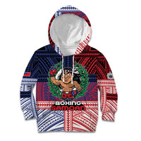 Personalised Samoa Boxing Kid Hoodie Samoan Boxer Funny Style DT05 Hoodie Red - Polynesian Pride