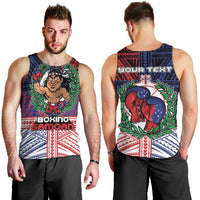 Personalised Samoa Boxing Men Tank Top Samoan Boxer Funny Style - Polynesian Pride