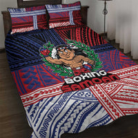 Samoa Boxing Quilt Bed Set Samoan Boxer Funny Style - Polynesian Pride