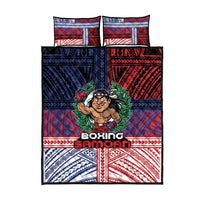 Samoa Boxing Quilt Bed Set Samoan Boxer Funny Style - Polynesian Pride