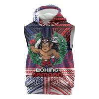 Personalised Samoa Boxing Sleeveless Hoodie Samoan Boxer Funny Style - Polynesian Pride