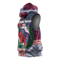 Personalised Samoa Boxing Sleeveless Hoodie Samoan Boxer Funny Style - Polynesian Pride