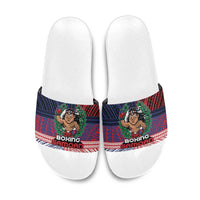 Samoa Boxing Slide Sandals Samoan Boxer Funny Style - Polynesian Pride