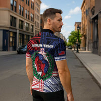 Personalised Samoa Boxing Zipper Polo Shirt Samoan Boxer Funny Style - Polynesian Pride